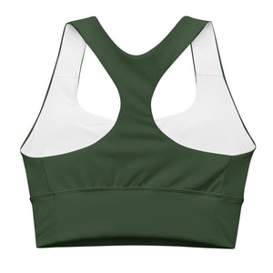 Arrows Sports Bra - Olive/White