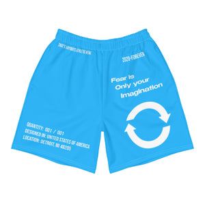 Open image in slideshow, Workout Shorts - Sky Blue/White
