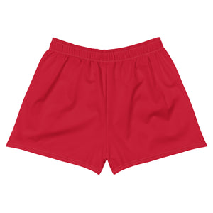 Women's Athletic Short Shorts - Red/White