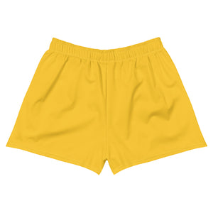 Women's Athletic Short Shorts - Yellow/White