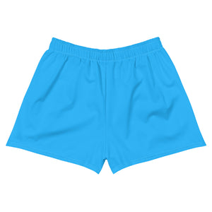 Women's Athletic Short Shorts - Sky Blue/White