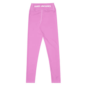 Yoga Leggings - Pink/White