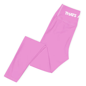 Yoga Leggings - Pink/White