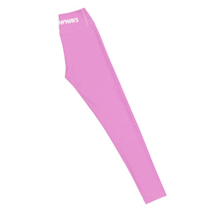 Yoga Leggings - Pink/White