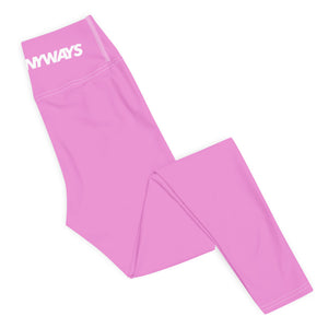 Yoga Leggings - Pink/White