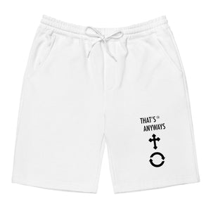 Open image in slideshow, Men&#39;s fleece shorts - White/Black
