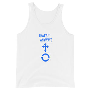 Open image in slideshow, Unisex Tank Top - White/Blue
