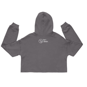 Cross Crop Hoodie - Grey/White