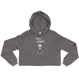 Open image in slideshow, Cross Crop Hoodie - Grey/White
